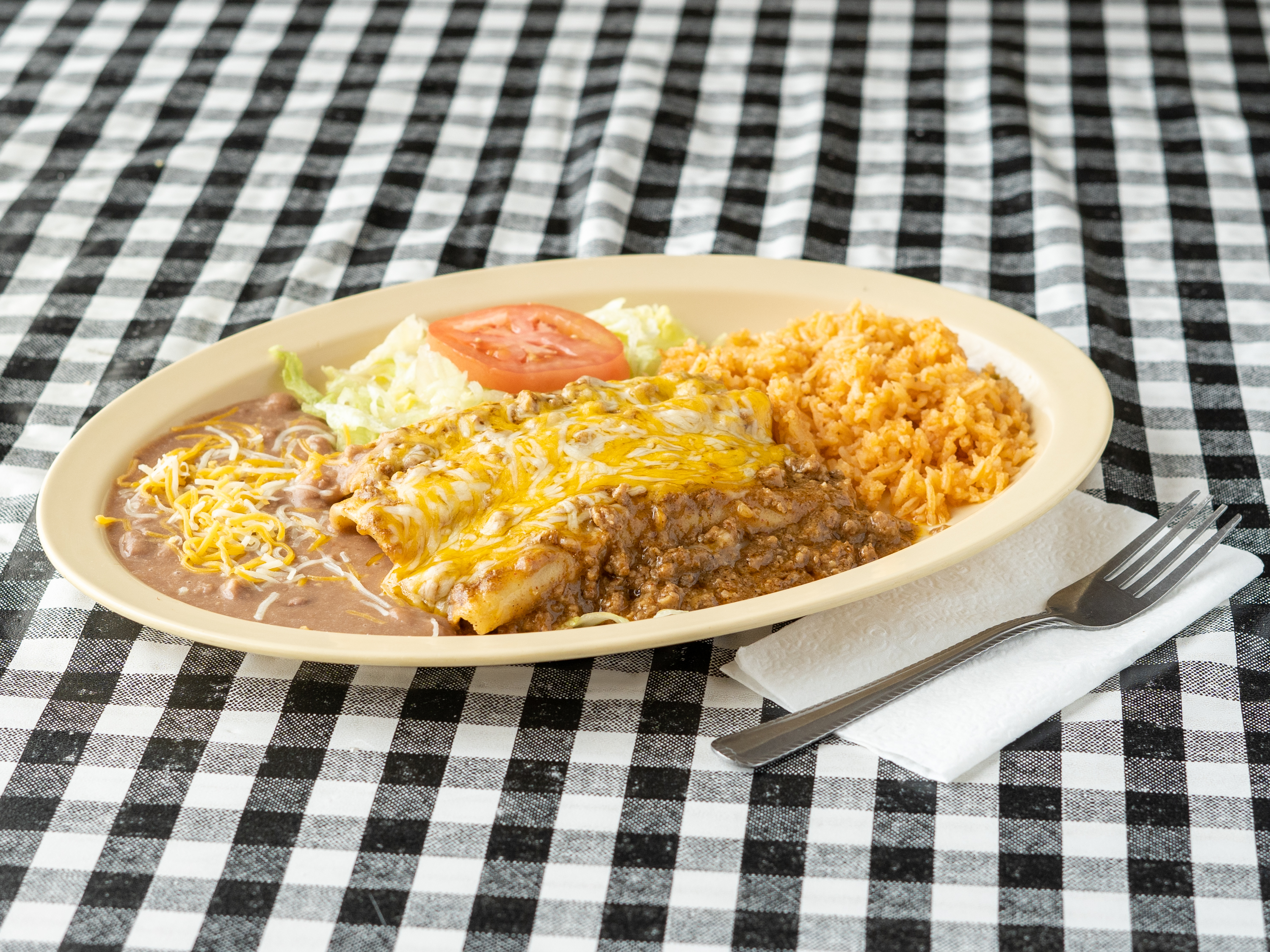 Order 4 Enchilada Plate food online from Taste Of Mexico Restaurant & Bakery store, Waxahachie on bringmethat.com