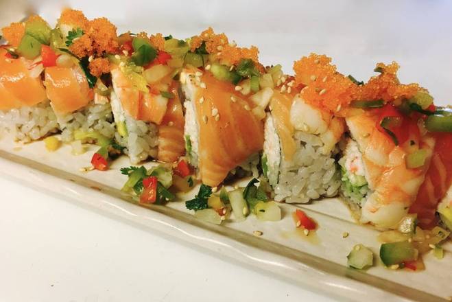 Order Ceviche Roll (8 pcs) food online from Narumi Sushi store, Lemon Grove on bringmethat.com