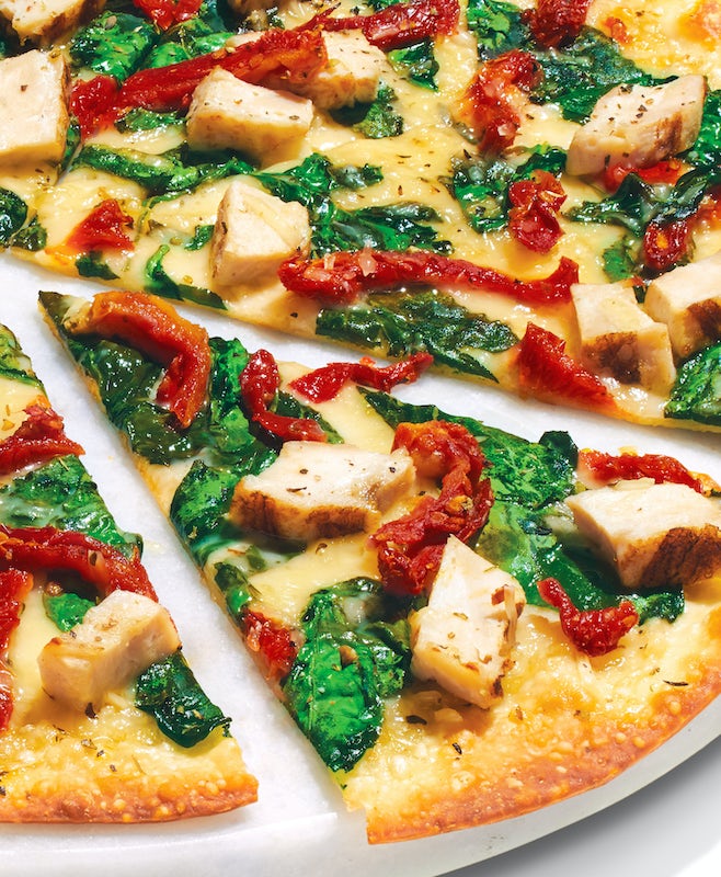 Order Dairy-Free Cheese Herb Chicken Mediterranean - Baking Required food online from Papa Murphy Pizza store, Meridian on bringmethat.com