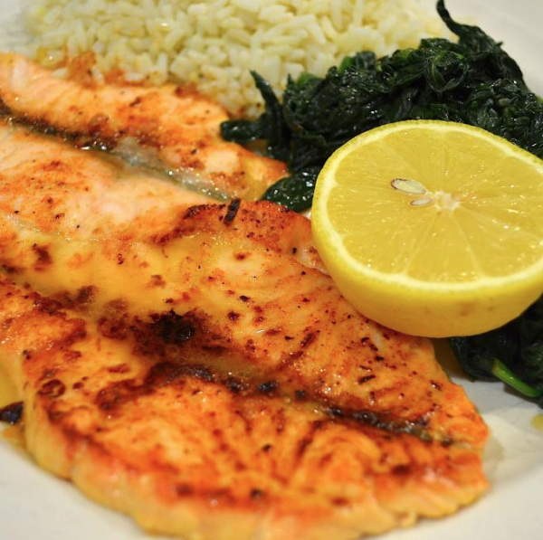 Order Broiled Salmon food online from Deluxe Diner store, Newark on bringmethat.com