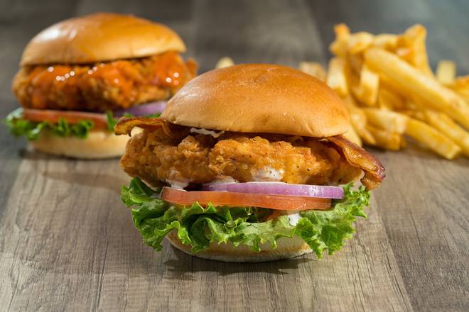 Order BUTTERMILK FRIED CHICKEN SANDWICH food online from Glory Days Grill store, Providence on bringmethat.com
