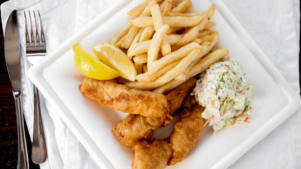 Order Fish and Chips  food online from Captain Kidd Fish Market & Restaurant store, Redondo Beach on bringmethat.com
