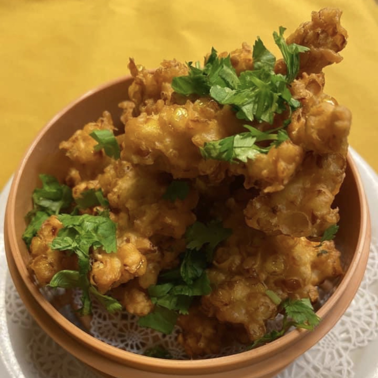 Order Corn Fritters food online from Orchid Thai Restaurant & Bar store, Falmouth on bringmethat.com