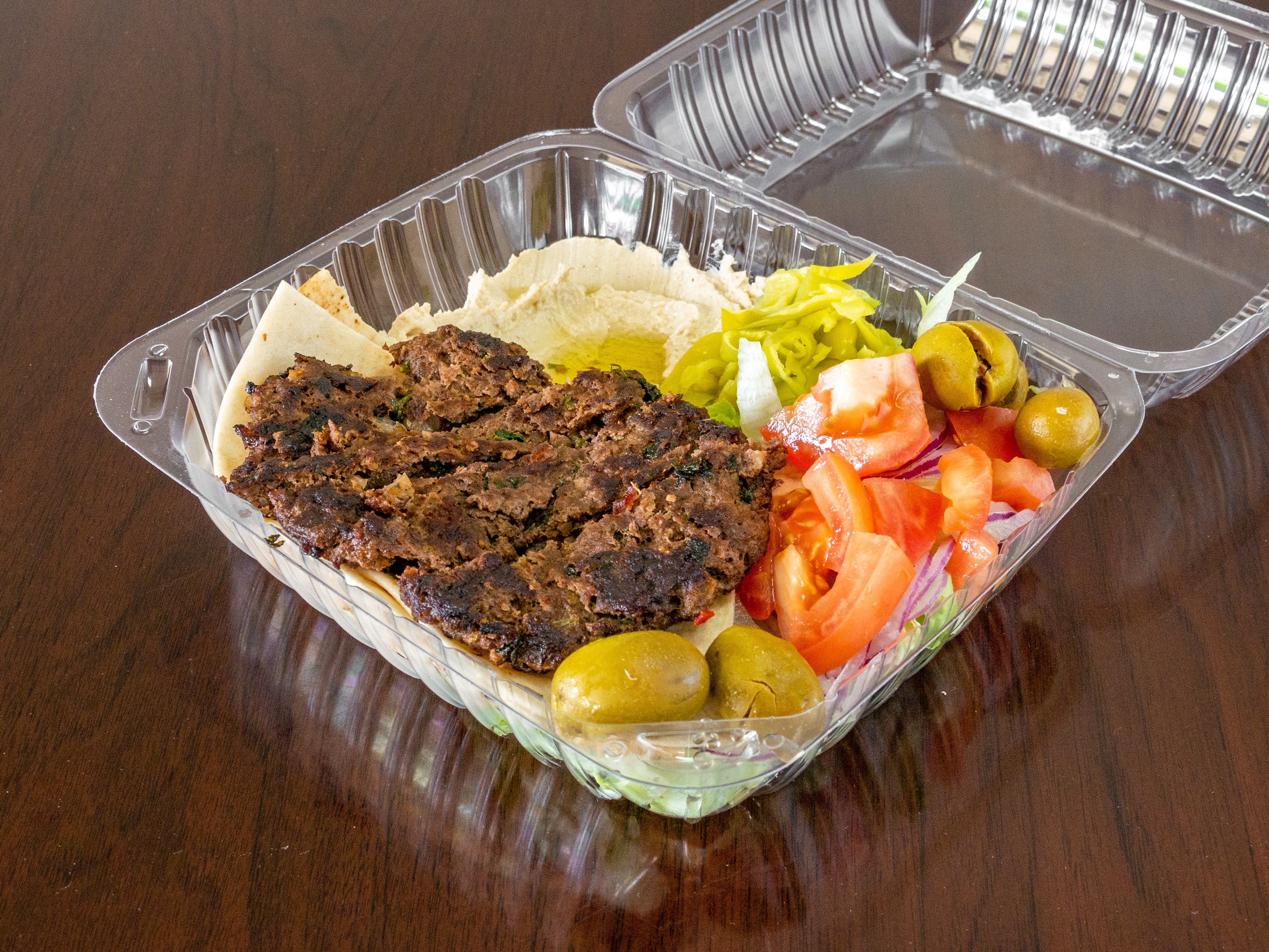 Order Grilled Beef Kabab Plate food online from Robbie Sandwiches store, Capitola on bringmethat.com