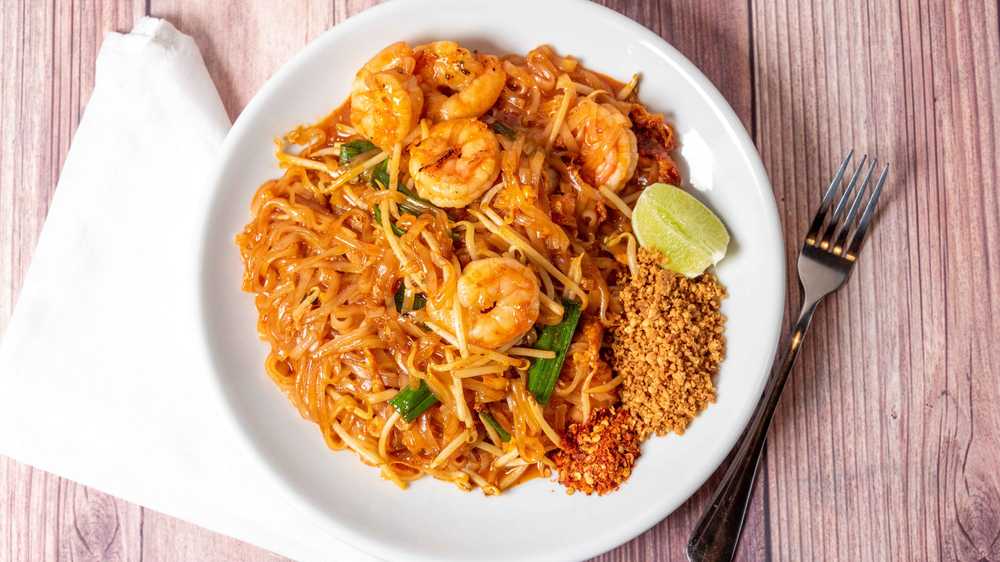 Order 68. Pad Thai food online from Mekong Lao Thai Cuisine store, San Diego on bringmethat.com