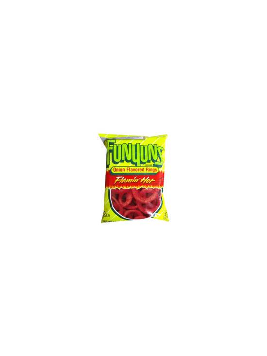 Order Funyuns Hot 2.12 OZ food online from Chevron Extramile store, Inglewood on bringmethat.com