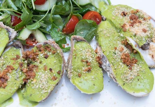Order Oysters Rockefeller food online from Juniper Spirits And Oysters store, Chicago on bringmethat.com