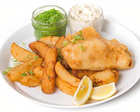 Order Fish & Chips food online from Tomfoolery Sandwiches & Wraps store, Aurora on bringmethat.com