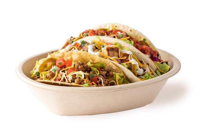 Order Taco Trio food online from Salsarita's Fresh Mexican Grill store, High Point on bringmethat.com