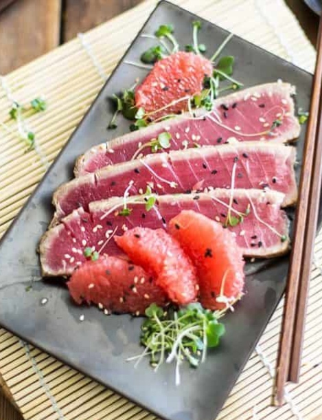 Order 7. Tuna Tataki food online from Mori Sushi store, Indianapolis on bringmethat.com