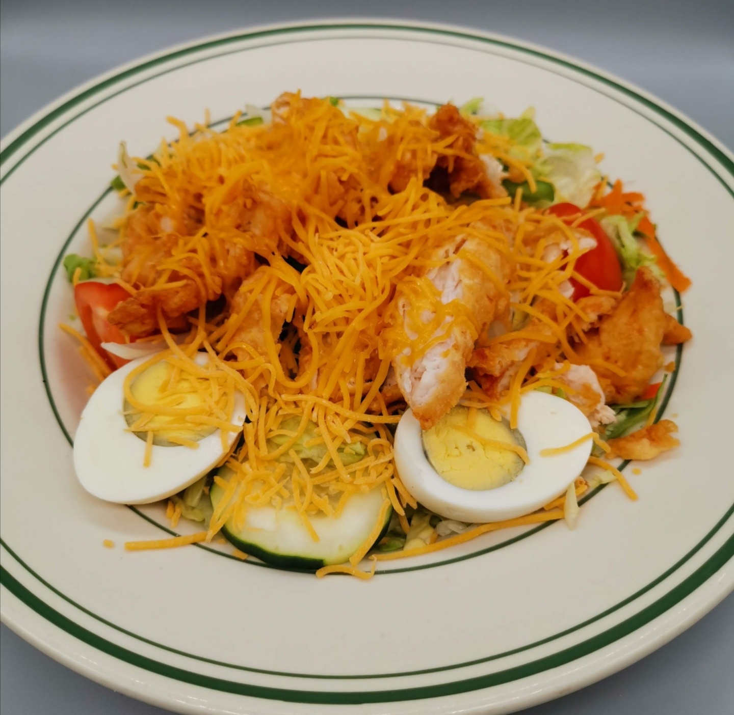 Order Fried Chicken Strip Salad food online from Diamonds Family Restaurant store, Decatur on bringmethat.com