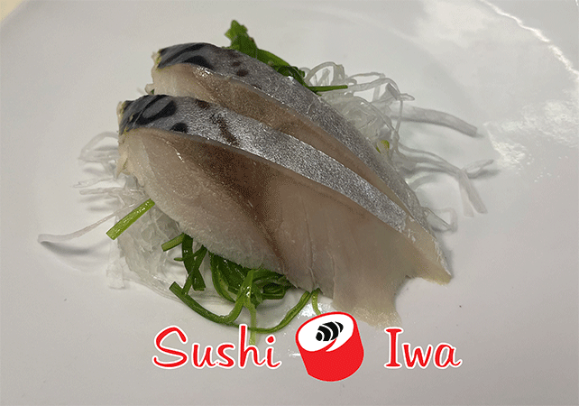 Order MACKEREL SASHIMI food online from Sushi Iwa store, Clayton on bringmethat.com