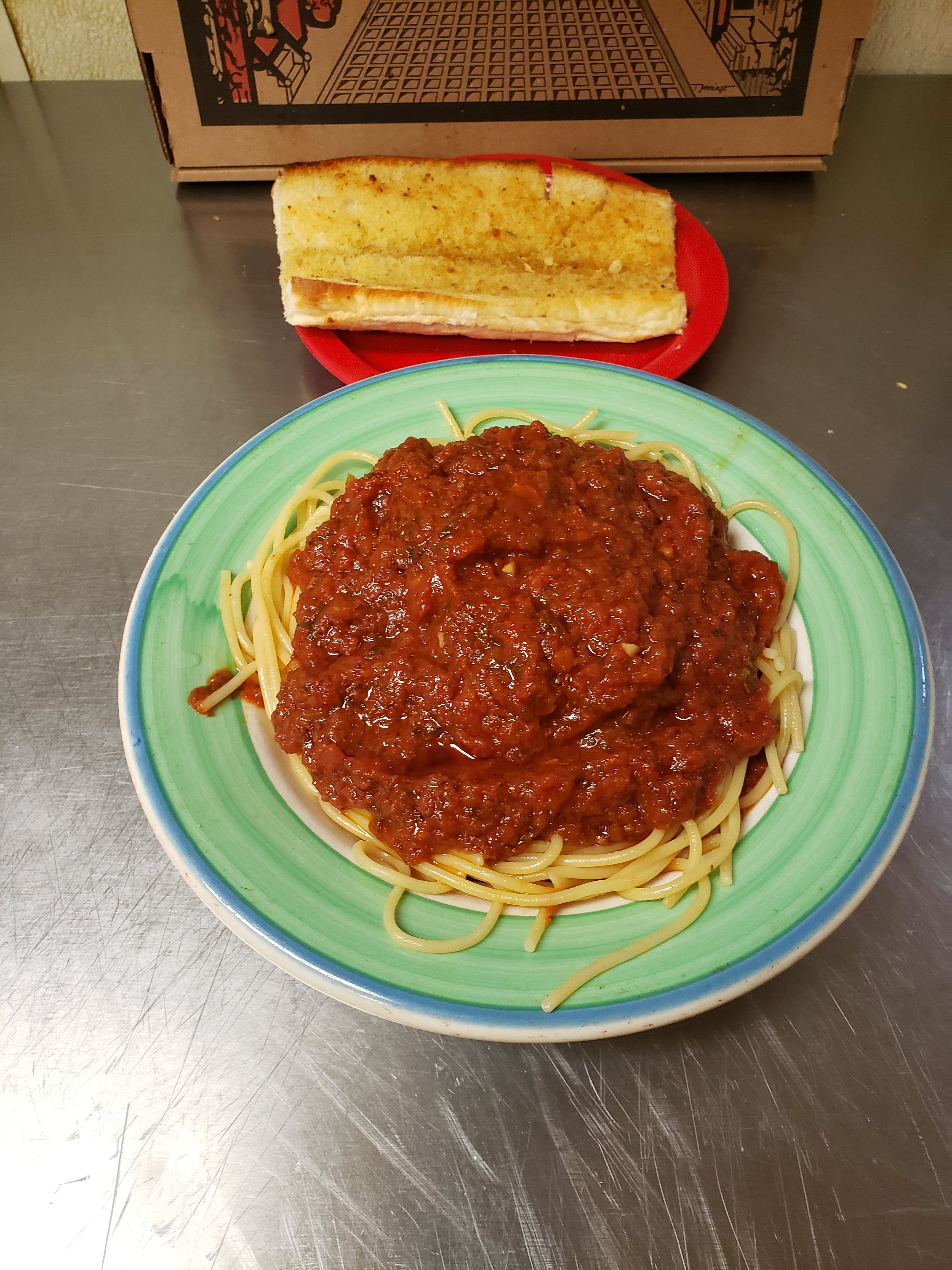 Order Small Spaghetti - Small food online from Aly's Family Italian Restaurant store, Christiansburg on bringmethat.com