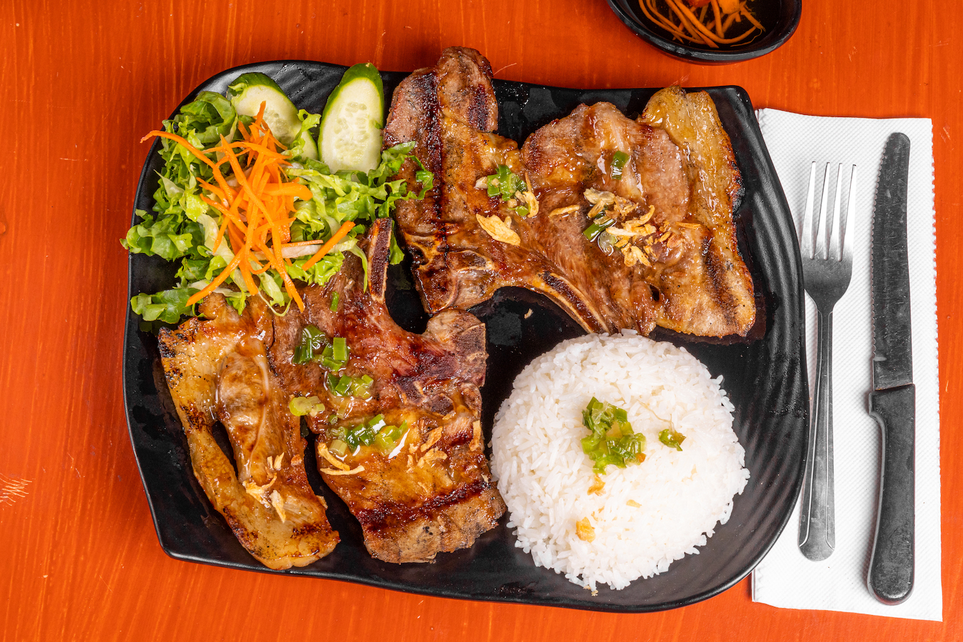 Order Pork Chop Bowl food online from Rice Noodle Bowls store, Monrovia on bringmethat.com