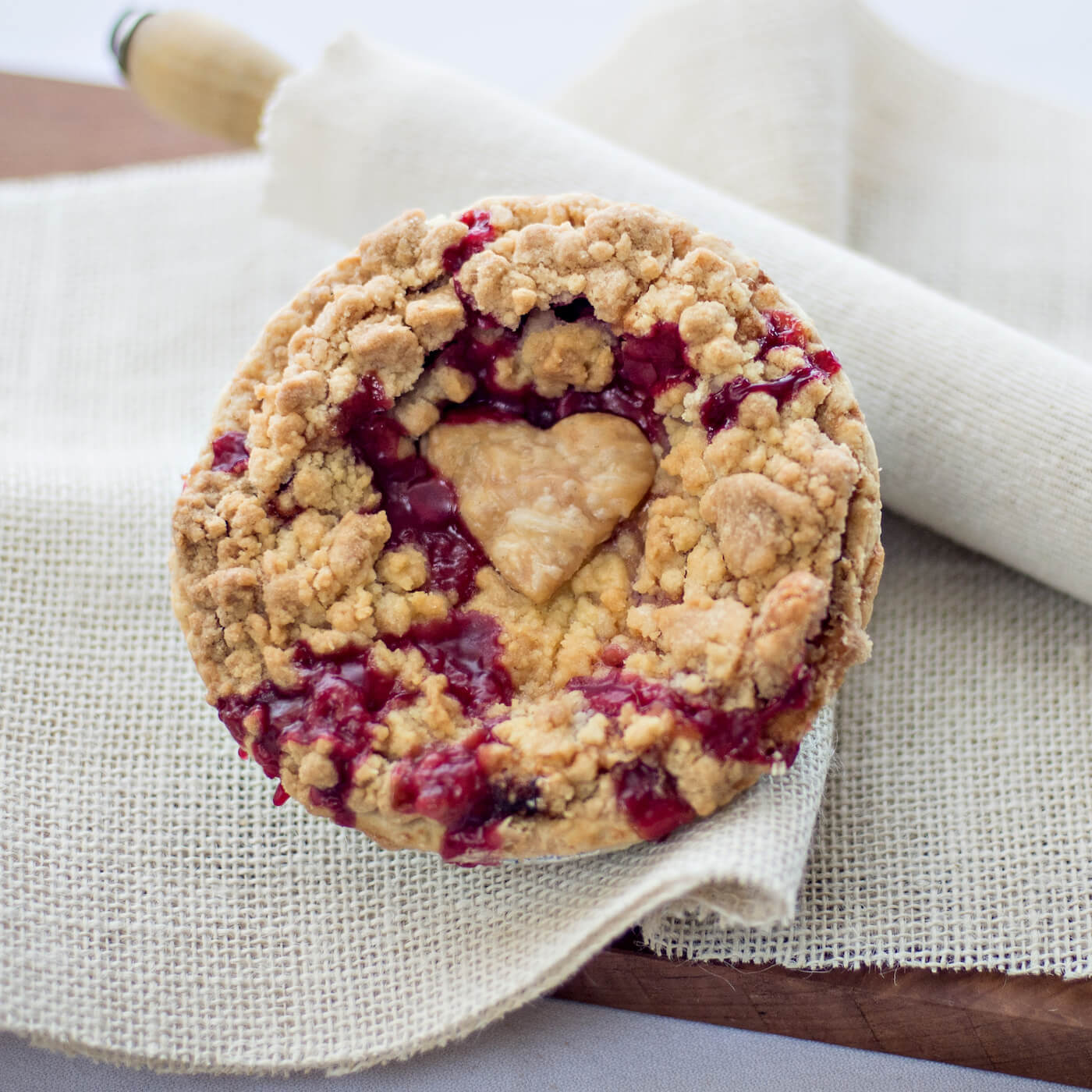 Order Mini Cherry Crumb Pie food online from Grand Traverse Pie Company store, East Lansing on bringmethat.com