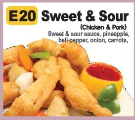 Order E20. Sweet & Sour food online from Asian Pot Express store, Lewisville on bringmethat.com