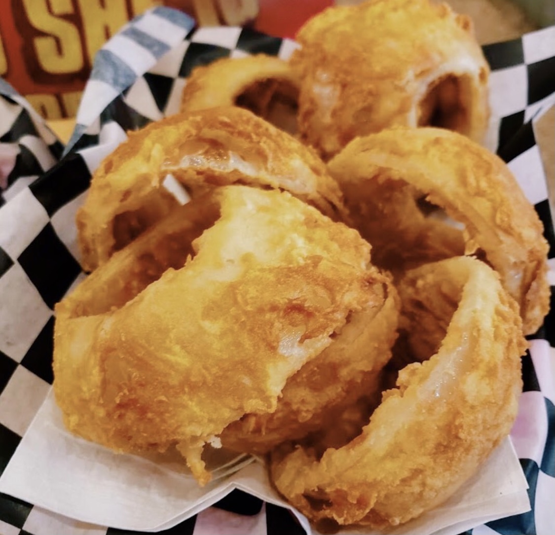 Order Hand Battered Onion Rings food online from Charley Old Fashioned Hamburgers store, Fort Worth on bringmethat.com