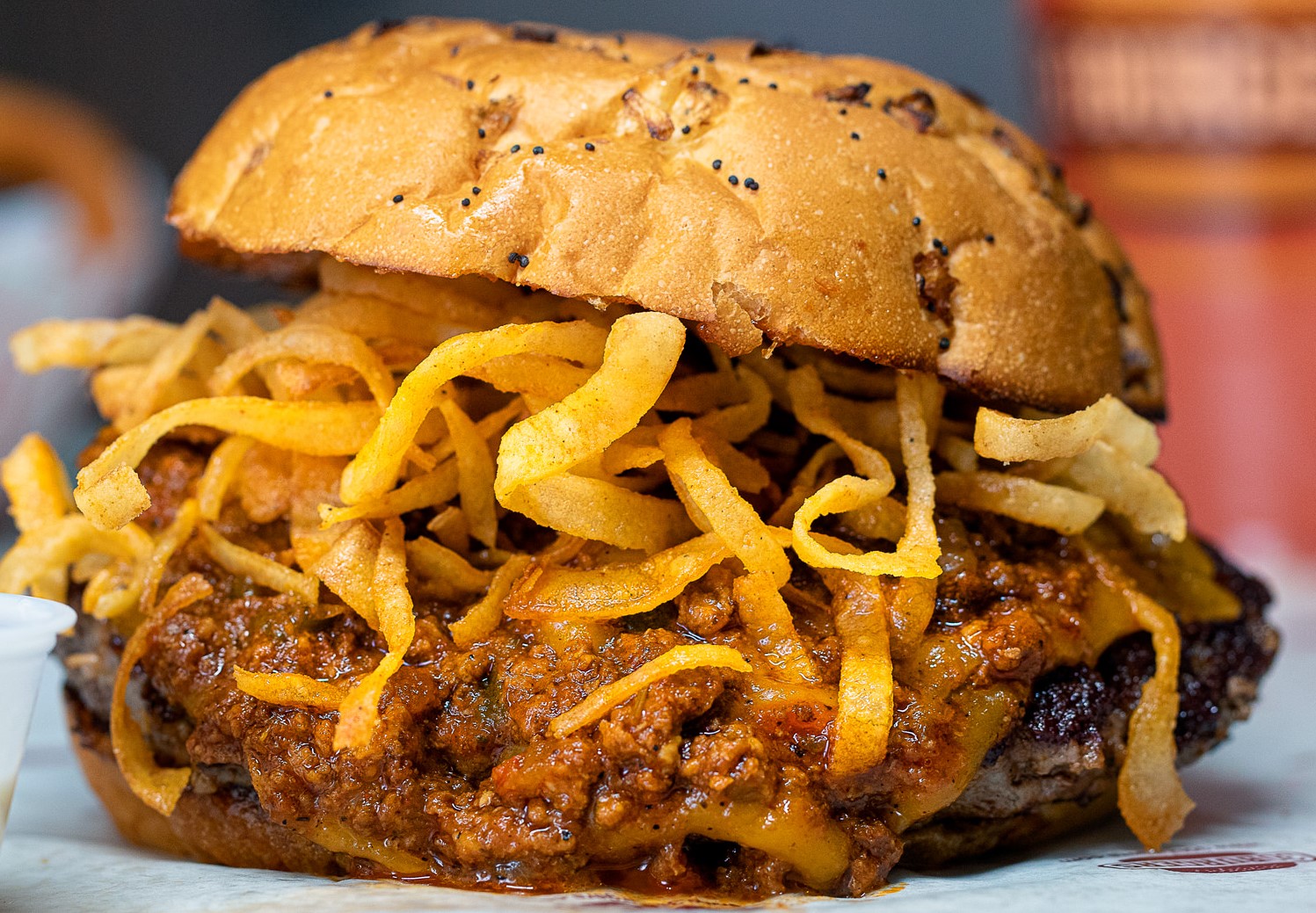 Order 26. Halal Spicy Chili Burger food online from 30 Burgers store, Rutherford on bringmethat.com