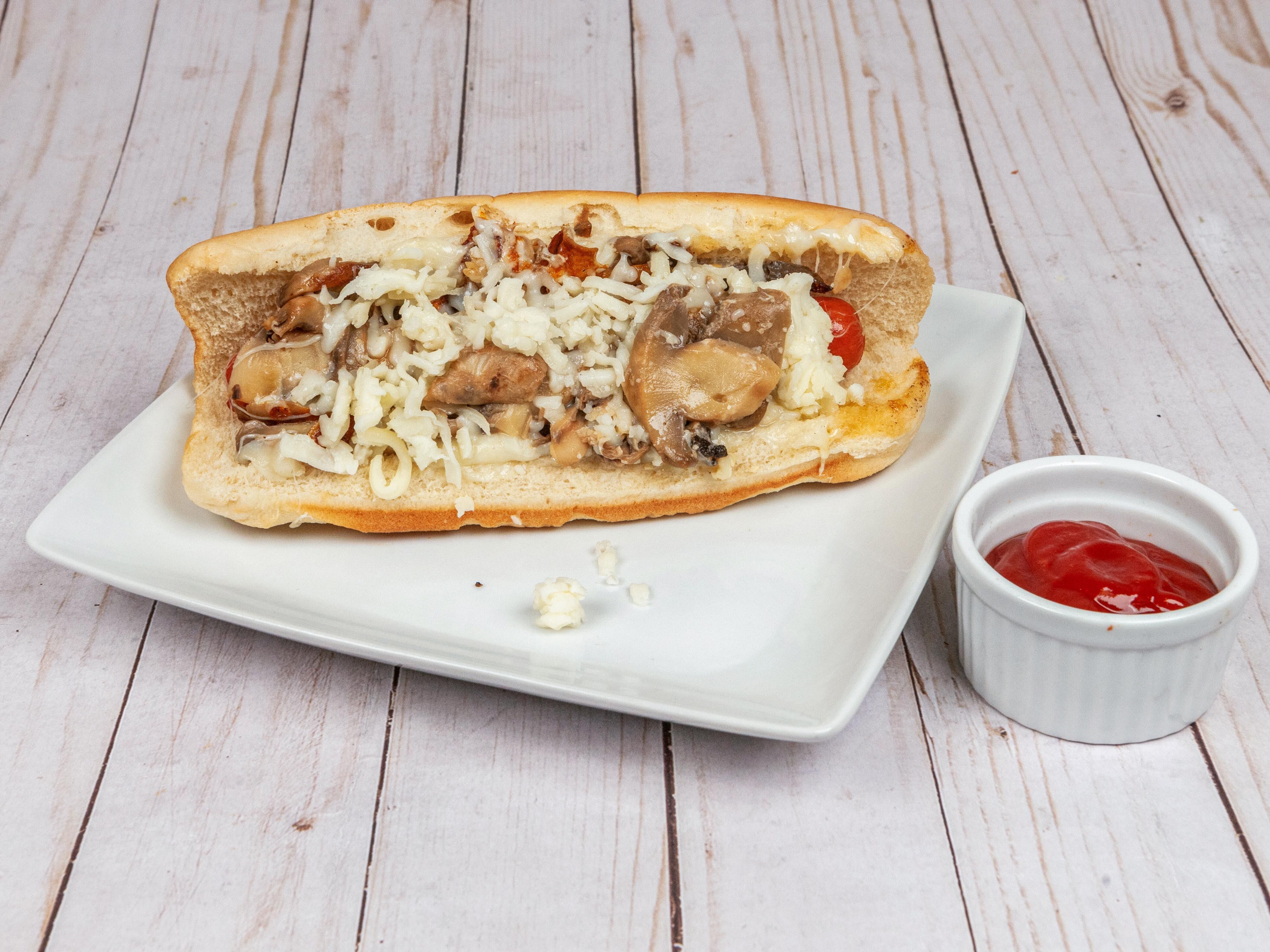 Order Mushroom and Cheese Hot Dogs food online from Italian Deli Express store, Fort Lee on bringmethat.com