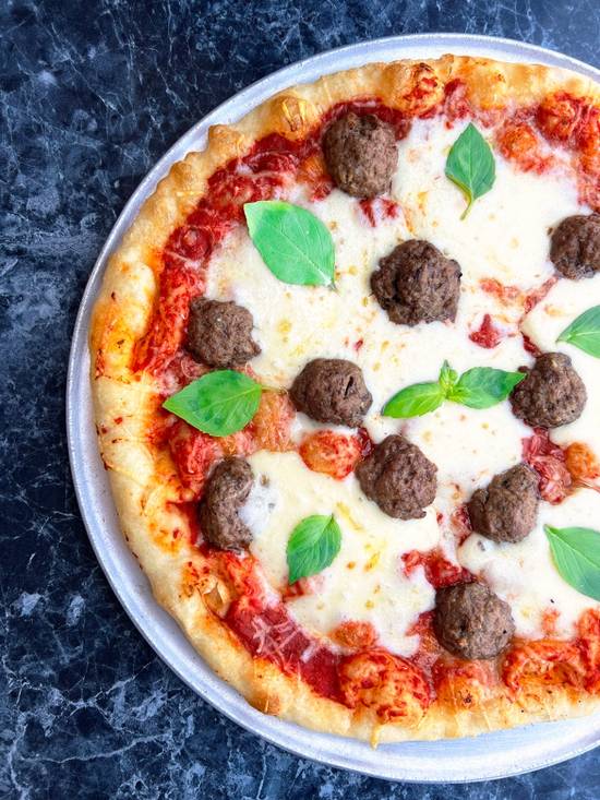 Order Koobideh meatballs Pizza food online from Pizza Polo store, Los Angeles on bringmethat.com