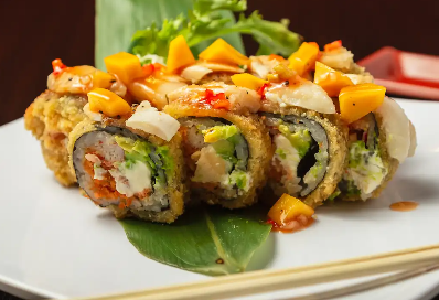 Order Golden Dragon Roll food online from Origami Sushi store, Tampa on bringmethat.com