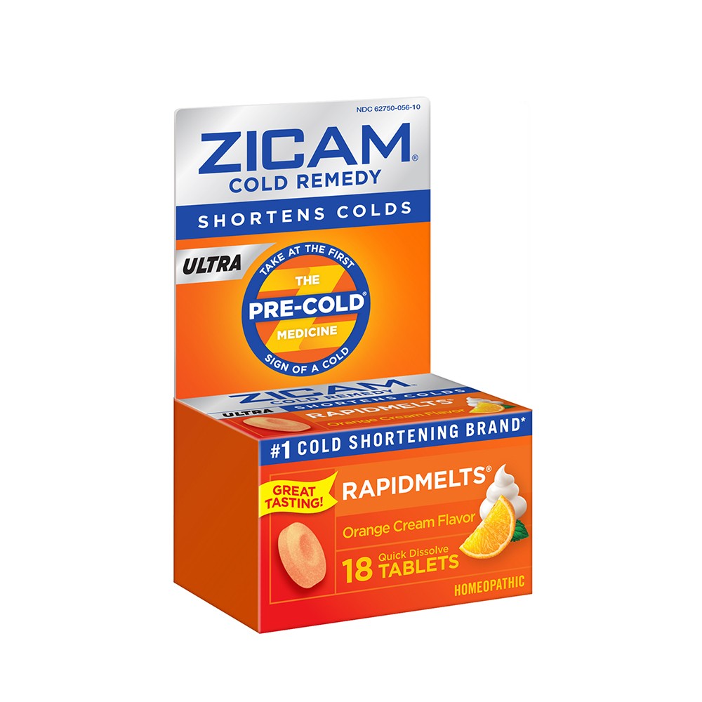 Order Zicam Homeopathic Ultra Cold Remedy RapidMelts - Orange Cream, 18 Count food online from Rite Aid store, Cathedral City on bringmethat.com
