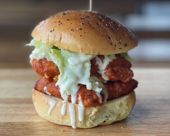 Order Chicken Sandwich: Buffalo  food online from Chickie & Pete store, Bordentown on bringmethat.com