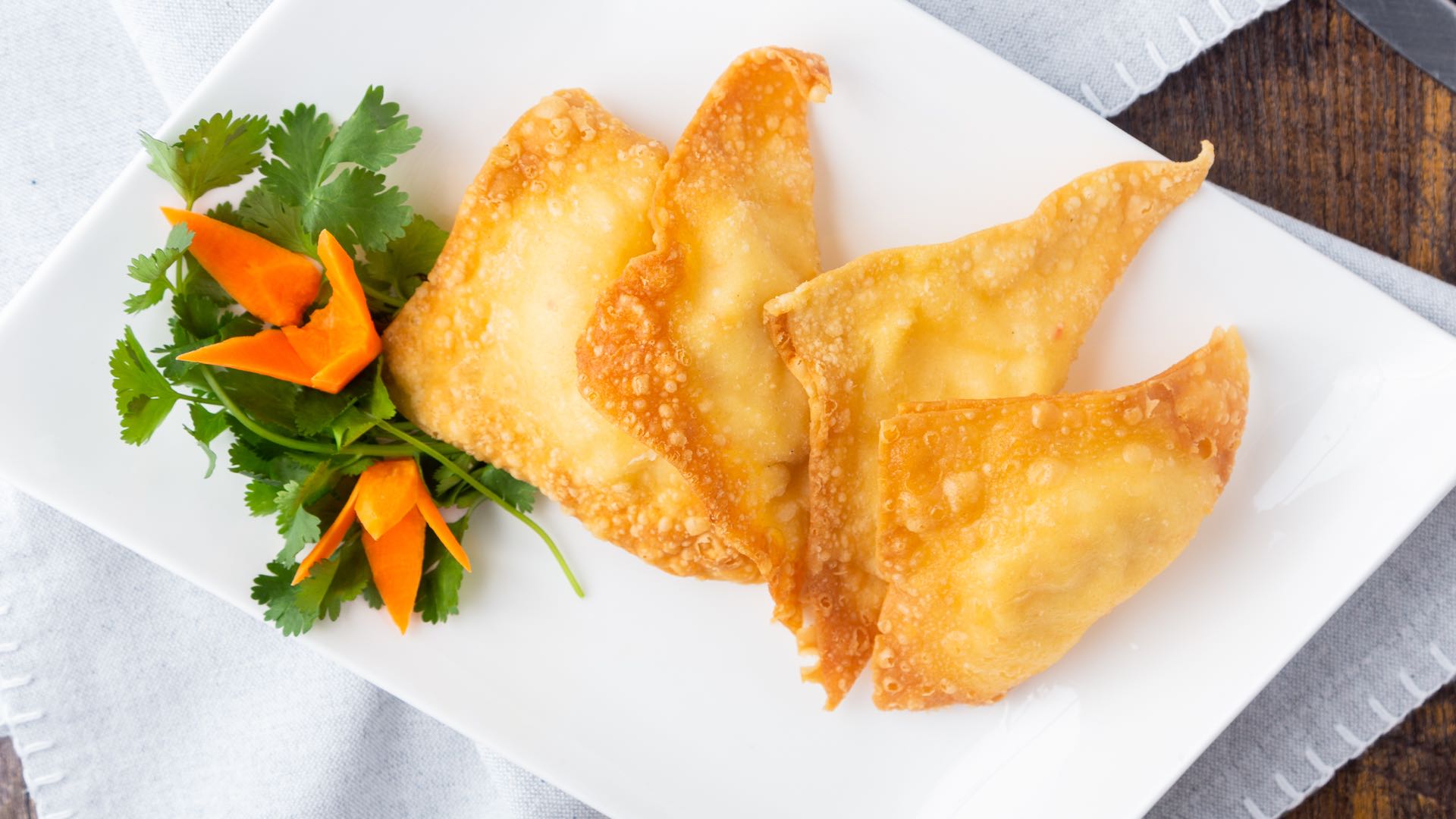 Order 9. Crab Rangoon food online from Jasmine Uniquely Chinese store, Addison on bringmethat.com