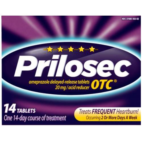 Order Prilosec Heartburn Relief and Acid Reducer Antacid Tablets (14 ct) food online from Rite Aid store, Cortland on bringmethat.com