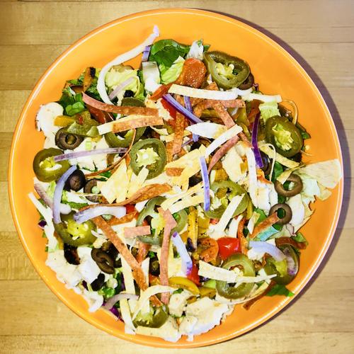 Order Spicy Southwest Salad (520 Cal) food online from Fired Pie store, Mesa on bringmethat.com