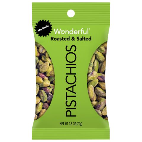 Order Wonderful Pistachios Shelled and Roasted 2.5oz food online from 7-Eleven store, Cleveland on bringmethat.com