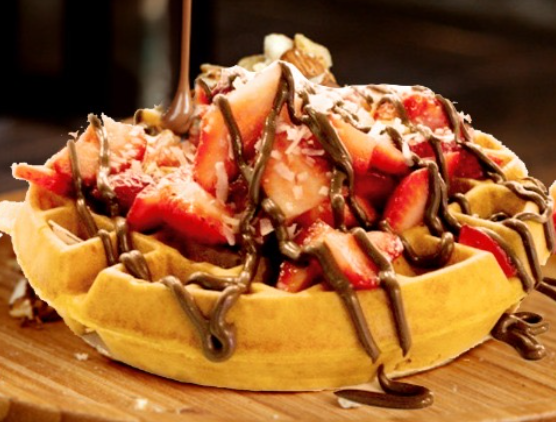 Order Chocolate Waffle food online from La Crepe Cafeccino store, Palos Hills on bringmethat.com