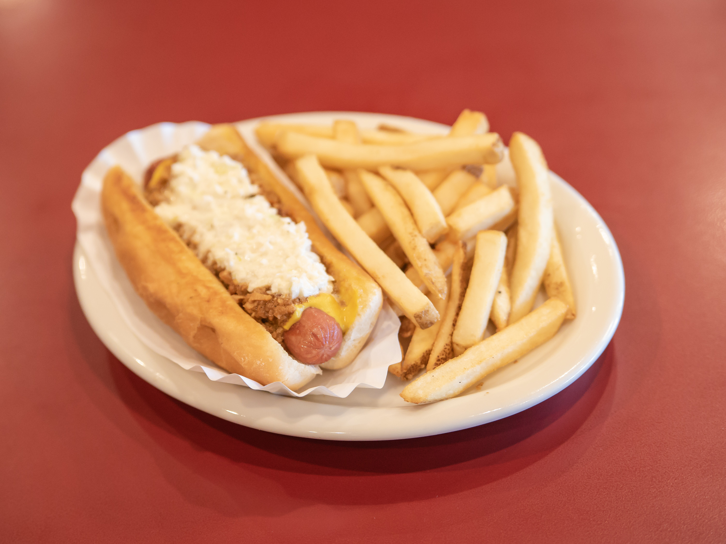 Order Hot Dog and Potato Chips Special food online from Mayberry Ice Cream Restaurant store, Winston-Salem on bringmethat.com