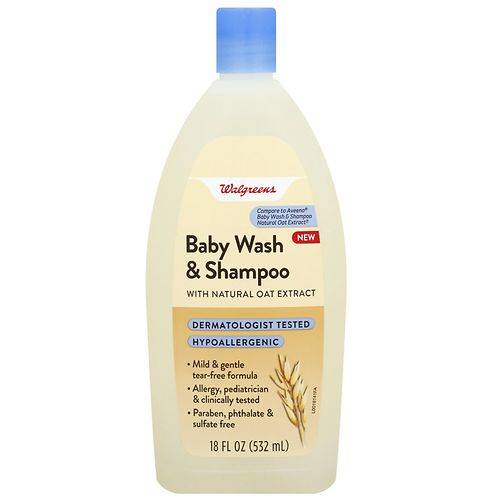 Order Walgreens Baby Wash & Shampoo with Natural Oat Extract - 18.0 oz food online from Walgreens store, Corona on bringmethat.com