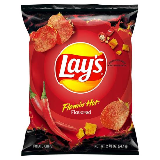 Order Lay's · Flamin' Hot Flavored Potato Chips (2.6 oz) food online from Mesa Liquor store, Mesa on bringmethat.com