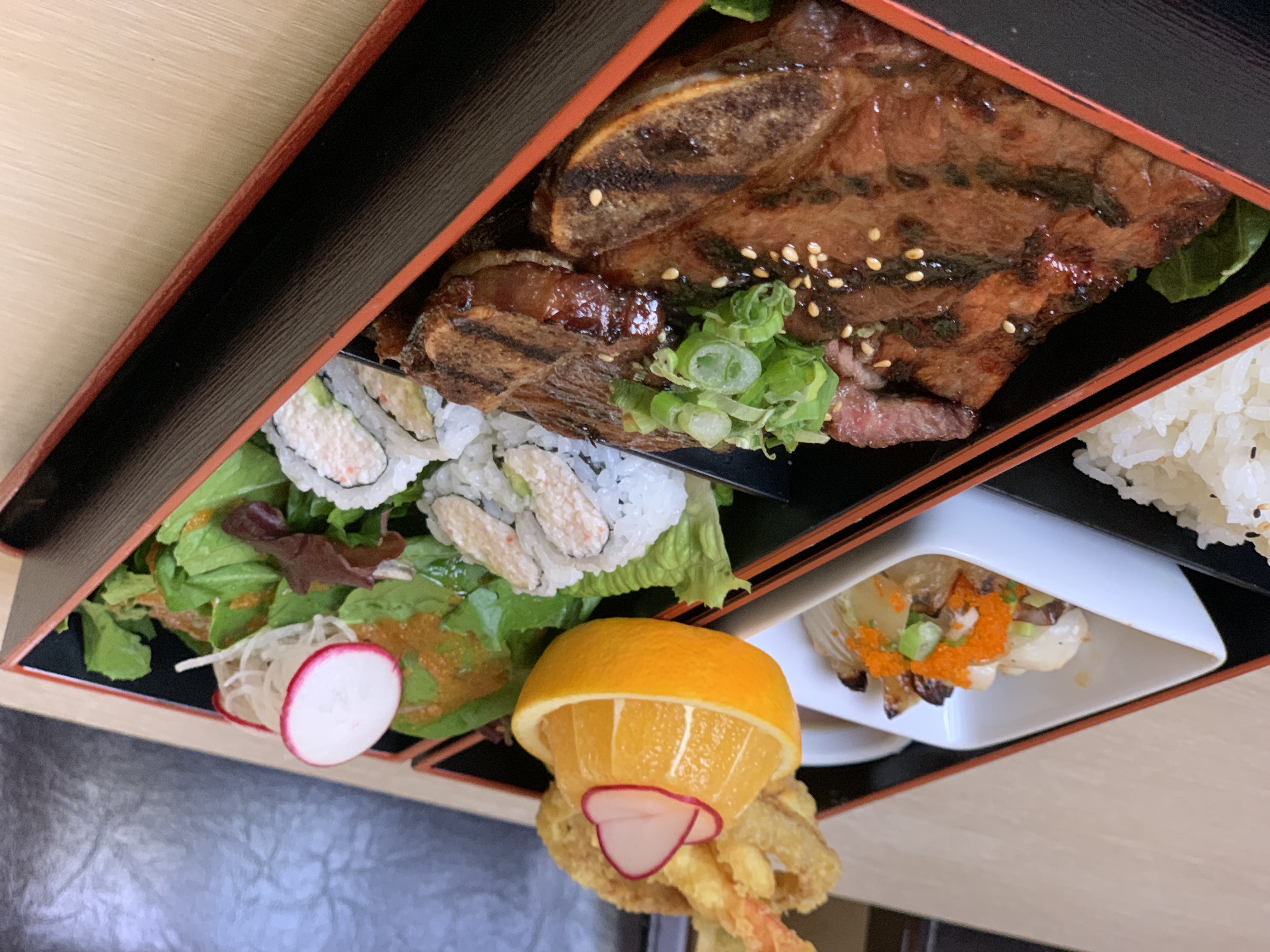 Order Beef Rib"Galbi" Bento food online from Sakana Japanese Sushi & Grill store, La Canada Flintridge on bringmethat.com