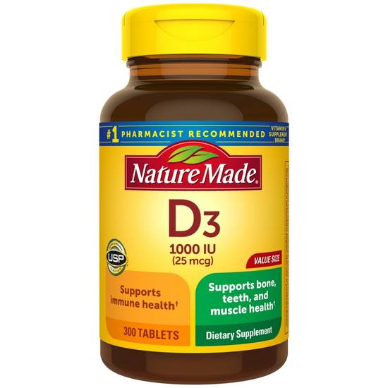 Order Nature Made Vitamin D 1000IU Tablets 25mcg (300 ct) food online from Rite Aid store, Palm Desert on bringmethat.com