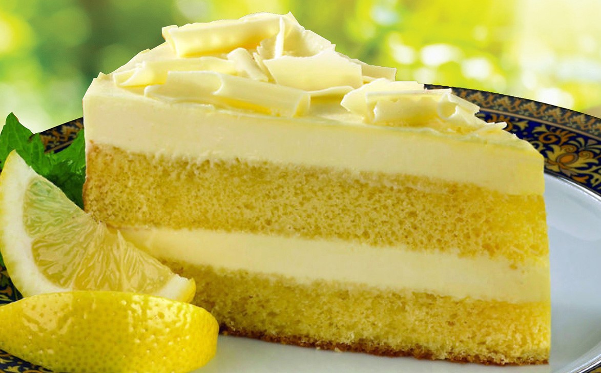 Order Iced Lemon Cake Slice food online from Happy Mart Kitchen store, Pittsburgh on bringmethat.com