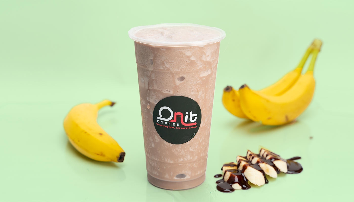 Order Banana Split Protein Shake food online from Onit Coffee store, Elk Grove on bringmethat.com