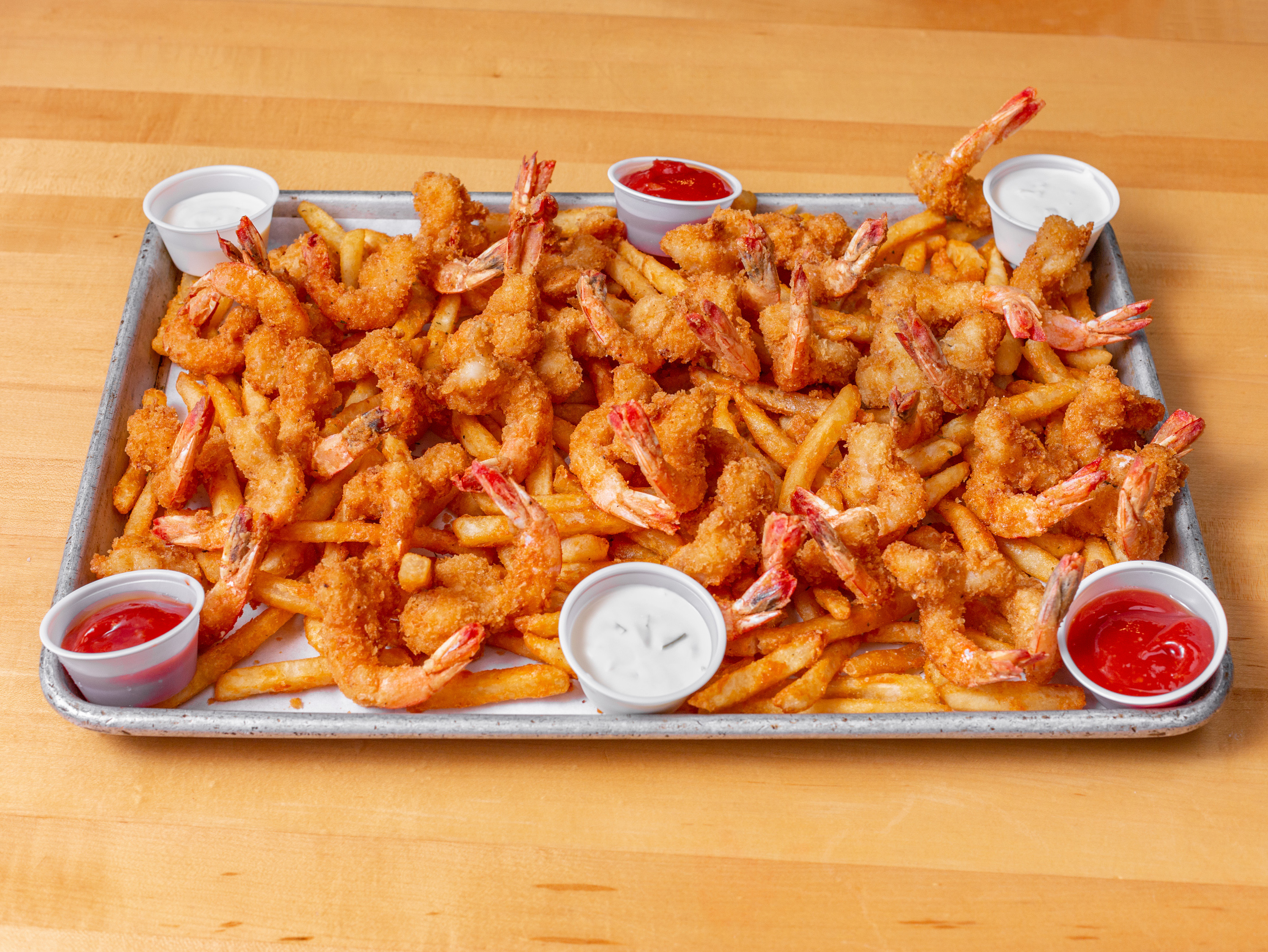 Order 20 Piece Botana Shrimp Fried Only food online from Dirty Al's Seafood Market & Cajun Kitchen store, Brownsville on bringmethat.com