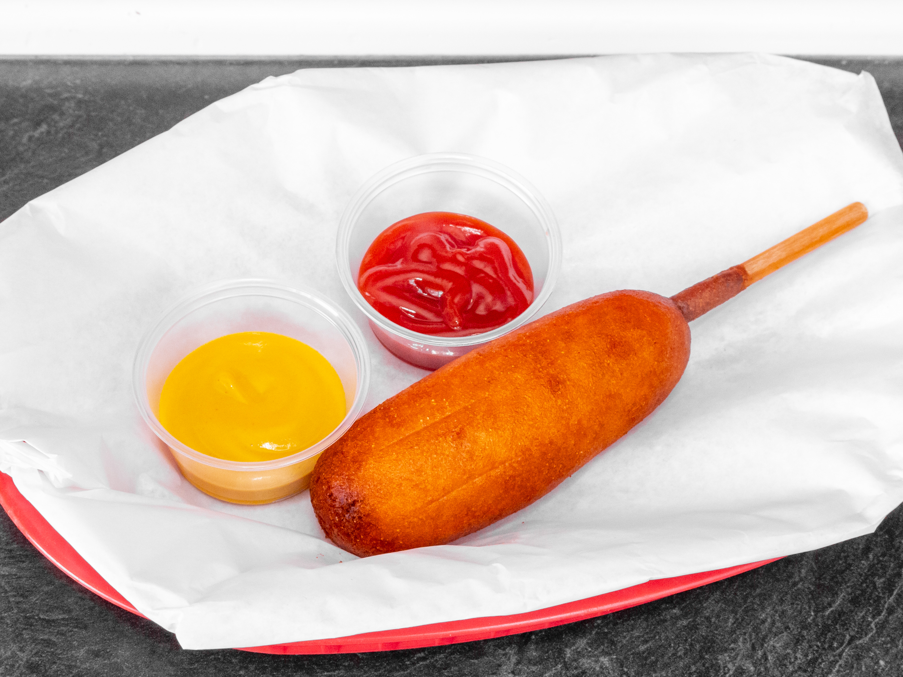 Order Vienna Beef Corn Dog food online from Salerno Red Hots store, Yorkville on bringmethat.com