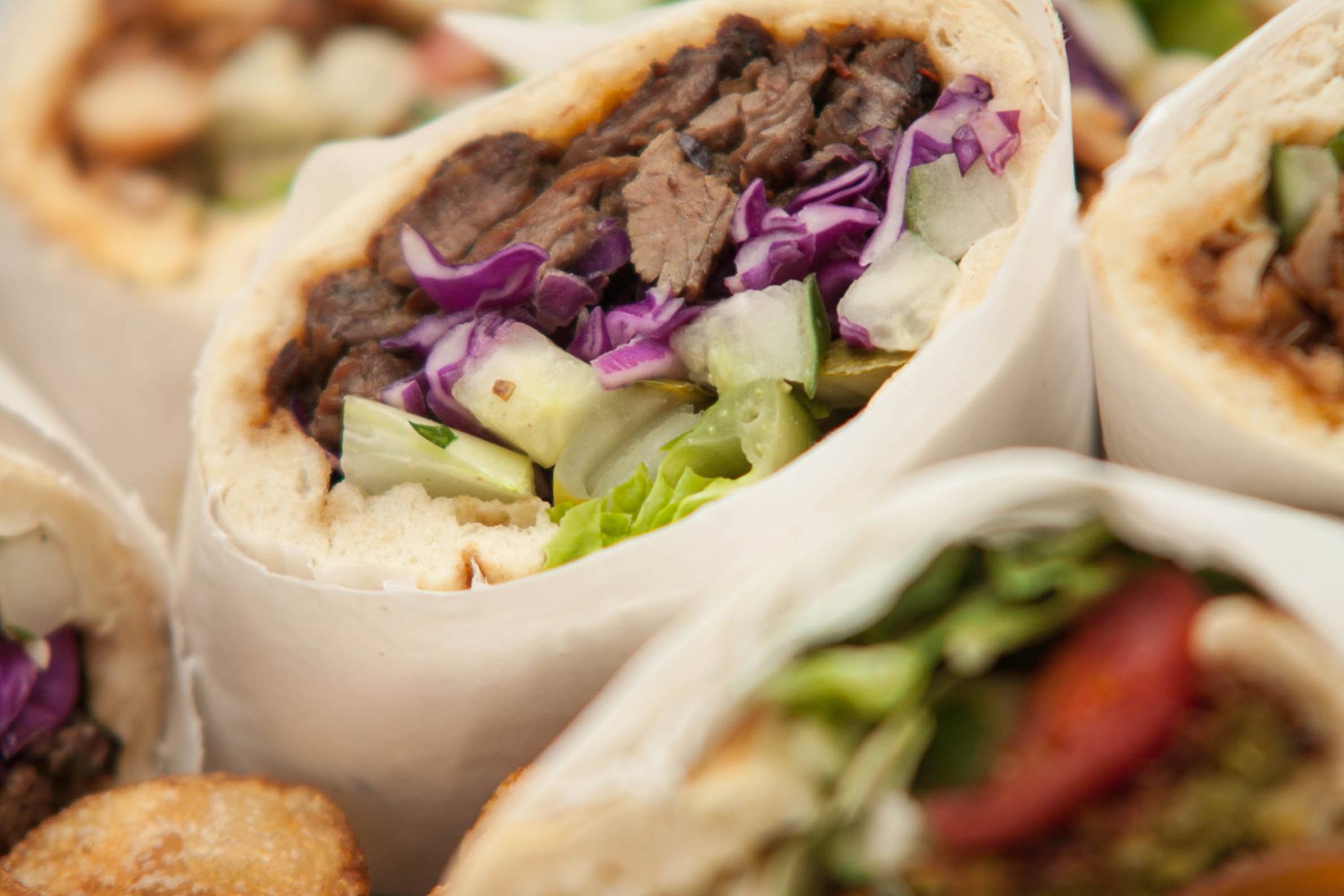 Order Steak Pita food online from Mezza Grill store, Chicago on bringmethat.com