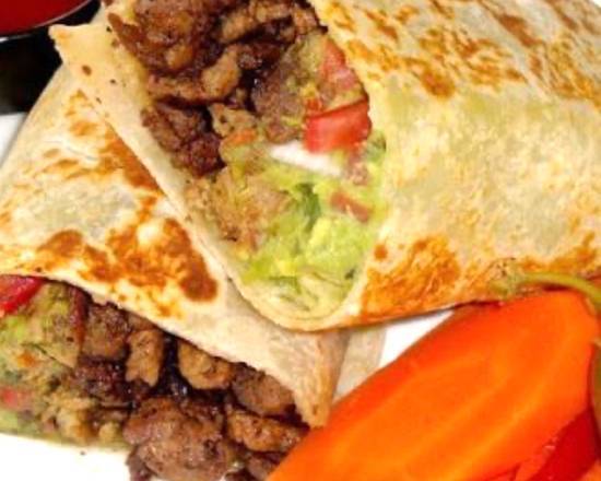 Order Burrito with Rice and Beans Choice Meat food online from Tacos Regio Monterrey store, Lewisville on bringmethat.com