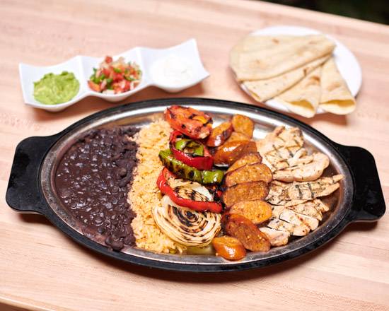 Order Chicken and Sausage Fajita Combo food online from Rio Grande Mexican Restaurant store, Boulder on bringmethat.com