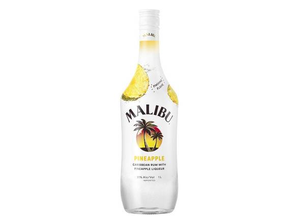 Order Malibu Pineapple Rum - 1L Bottle food online from Josh Wines & Liquors Inc store, New York on bringmethat.com