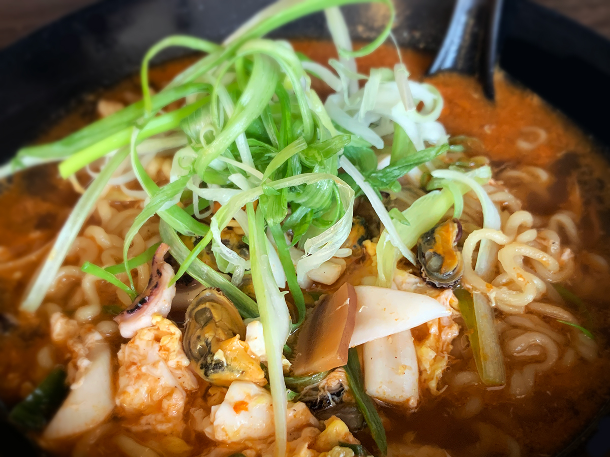 Order hangover Seafood Ramen food online from Knucks Asian Pub store, Rowland Heights on bringmethat.com
