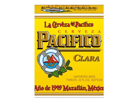 Order Pacifico Clara Lager Mexican Beer - 12x 12oz Bottles food online from Southwest Liquor store, Thousand Oaks on bringmethat.com