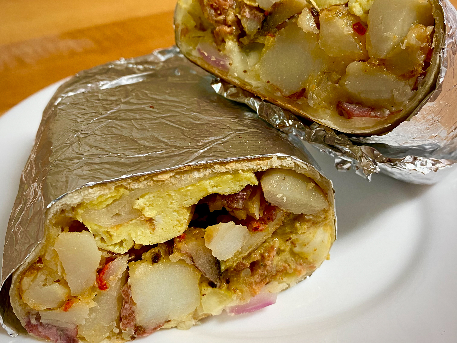 Order Major League Breakfast Burrito food online from D's Soul Full Cafe store, Hoboken on bringmethat.com