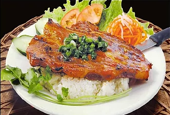 Order Charbroiled Porkchop with Steamed Rice (Com Suon Nuong) food online from Pho Super Bowl store, Diamond Bar on bringmethat.com