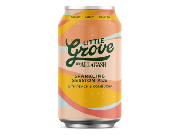 Order Allagash Little Grove Peach + Kombucha Sparkling Session Ale - 6x 12oz Cans food online from Wine Expo store, Santa Monica on bringmethat.com